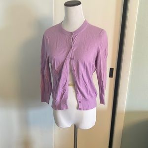 J crew lavender cardigan